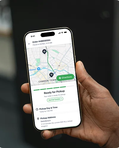 Allish catalog app — merchant adding a product with barcode scan